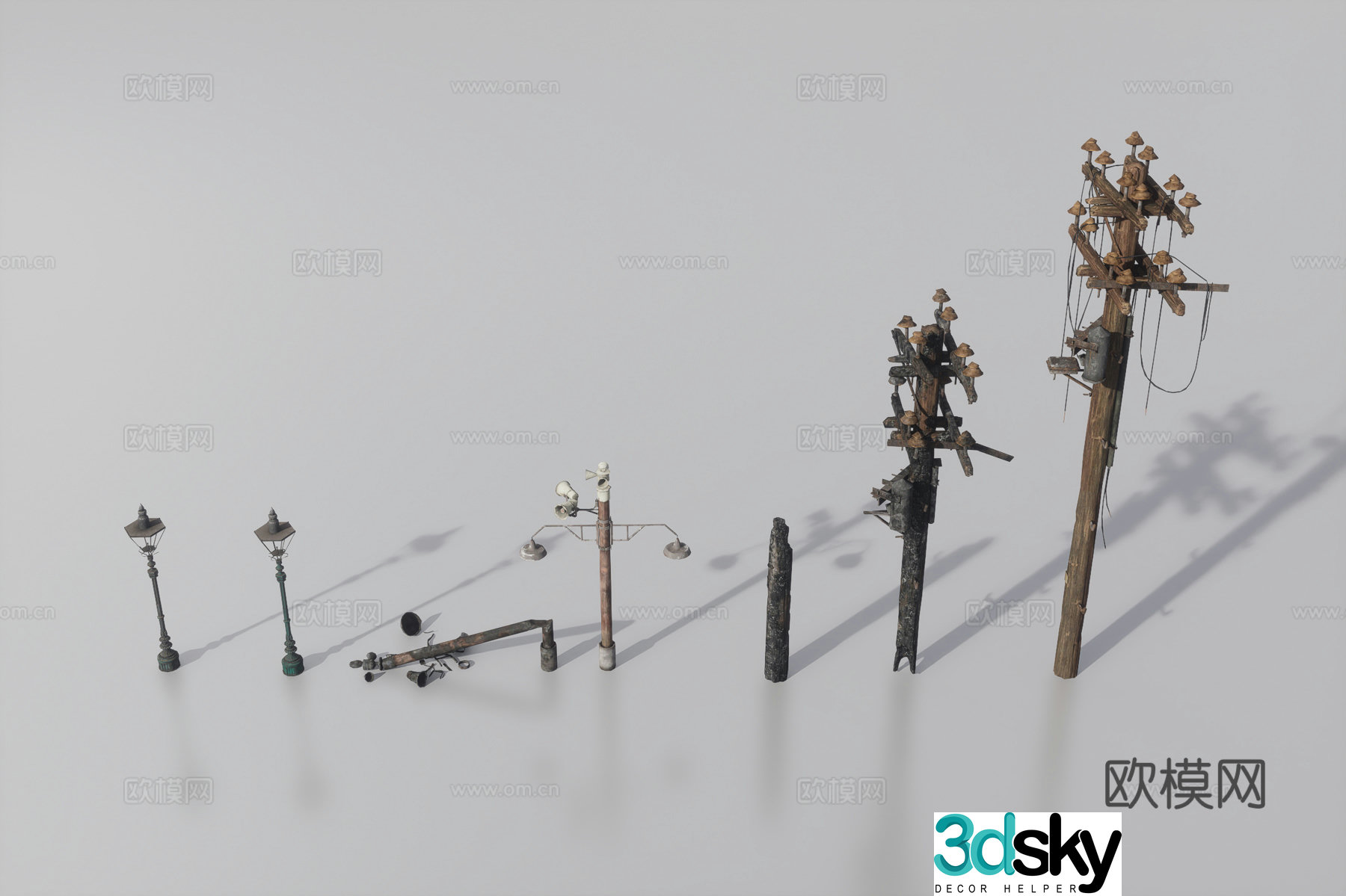 Telephone pole 3d model