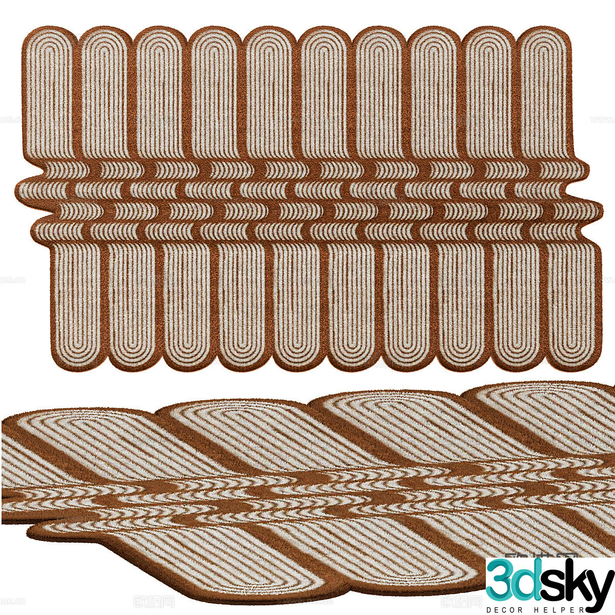 Square carpet 3d model
