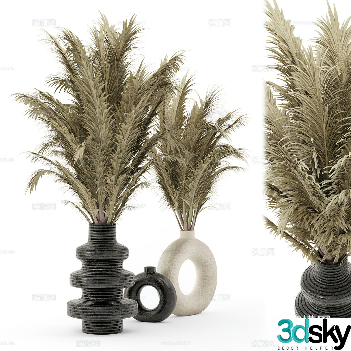 New Chinese vase flower art 3D model