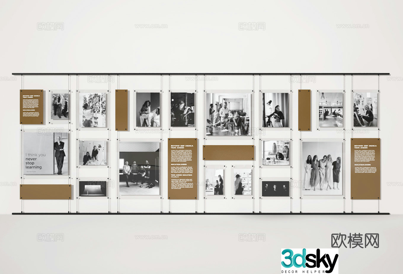 Company wall 3d model