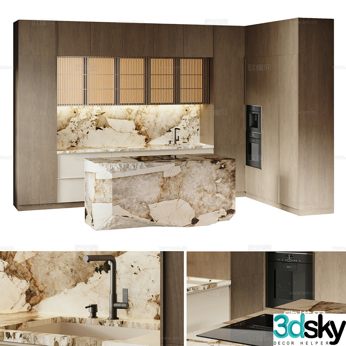 Modern Italian wall decoration cabinet 3d model