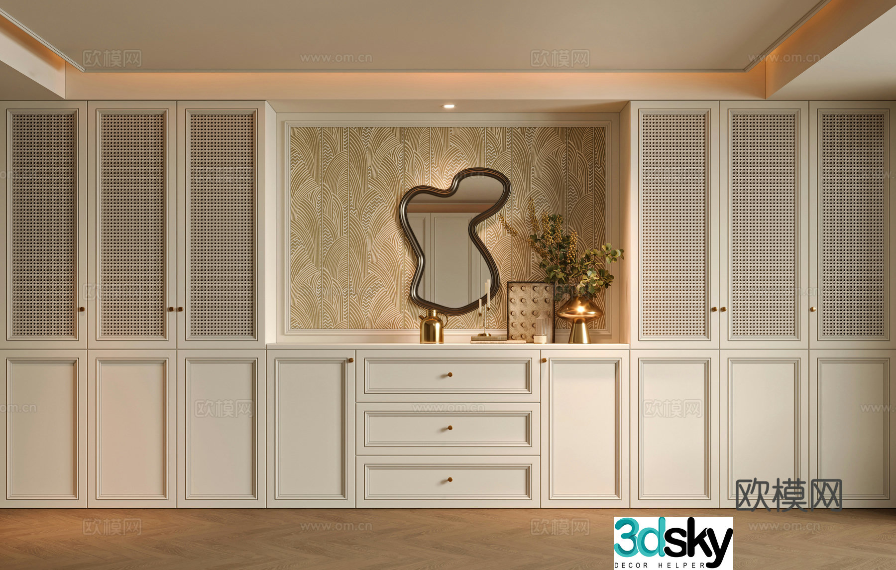 French cloakroom 3d model