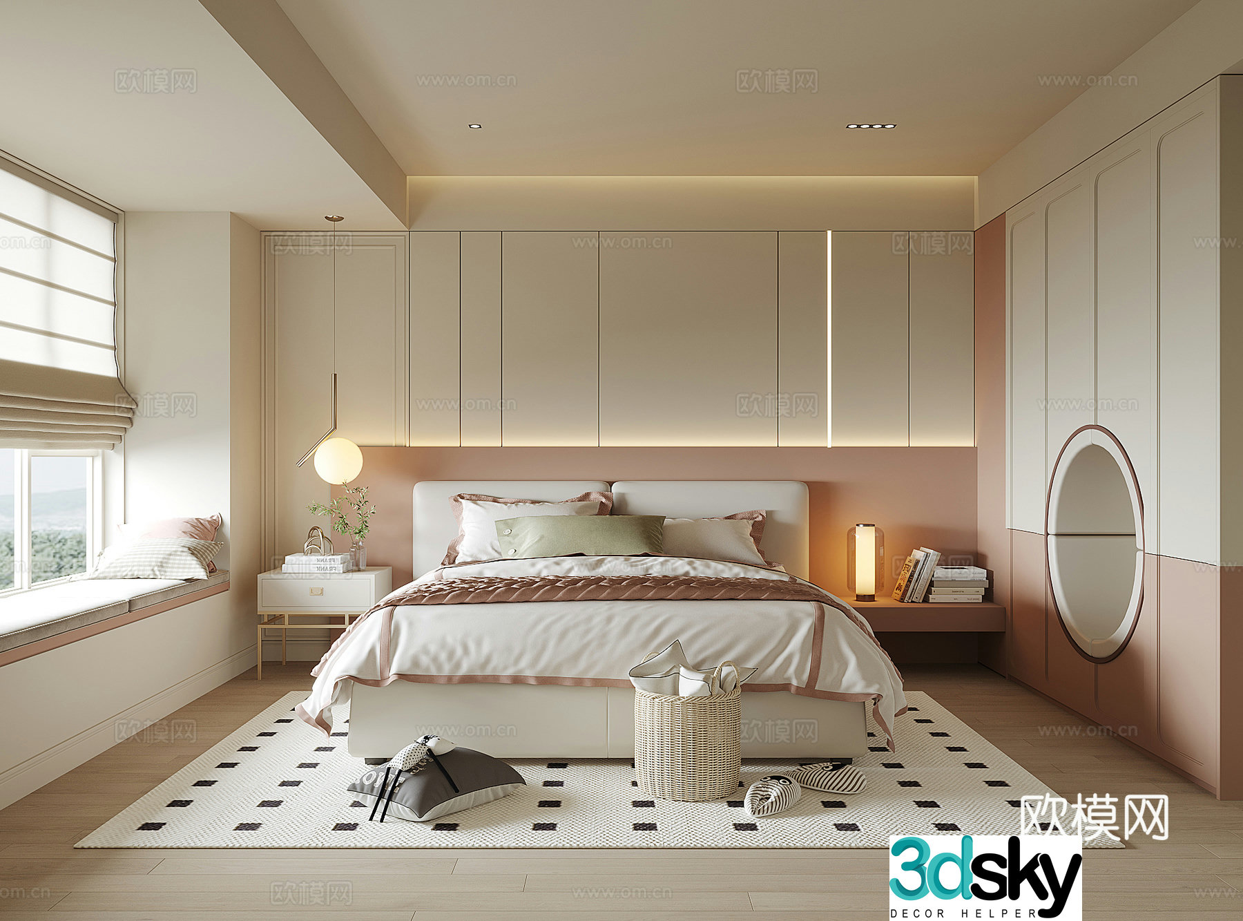 Modern girl room 3d model