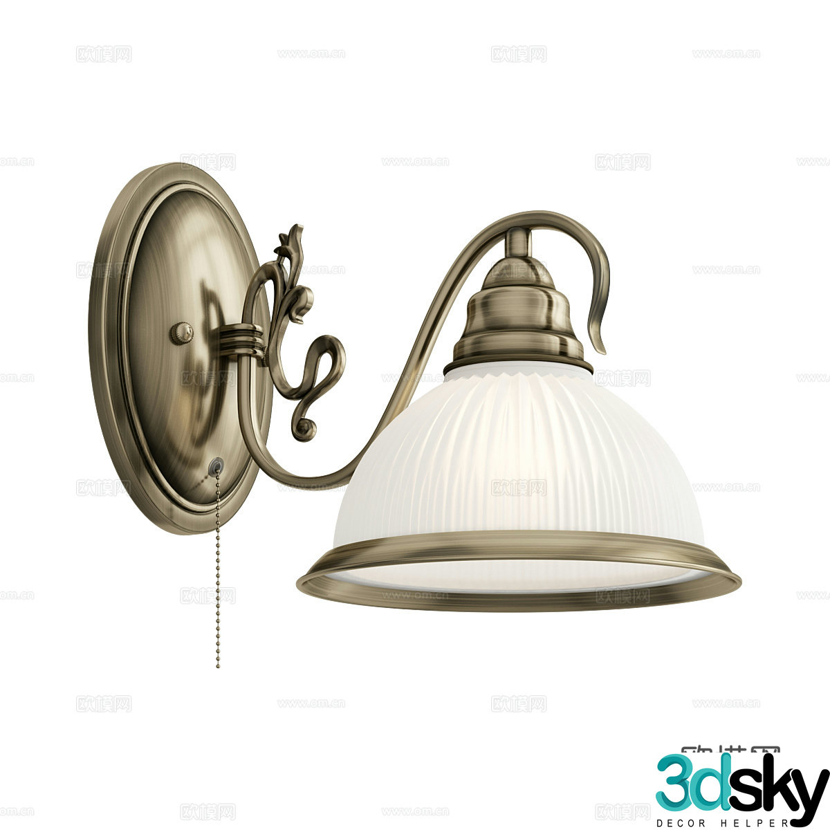 Simple European wall lamp Classical wall lamp Retro wall lamp Metal wall lamp Bedside wall lamp Wrought art wall lamp 3D model
