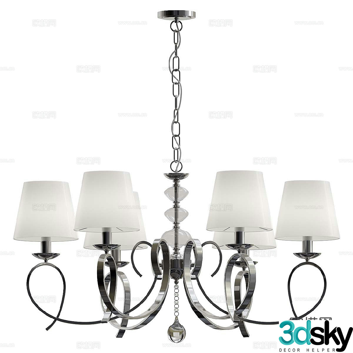 Nordic simple chandeliers chandeliers simple chandeliers living room chandeliers lamps 3D model