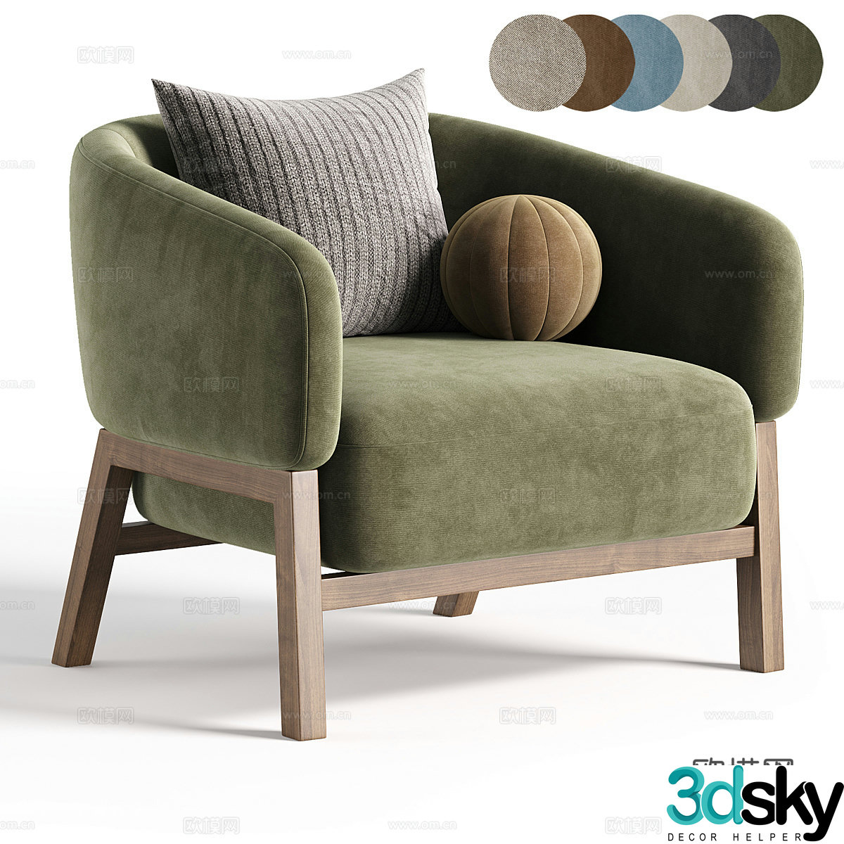 New Chinese armchair 3d model