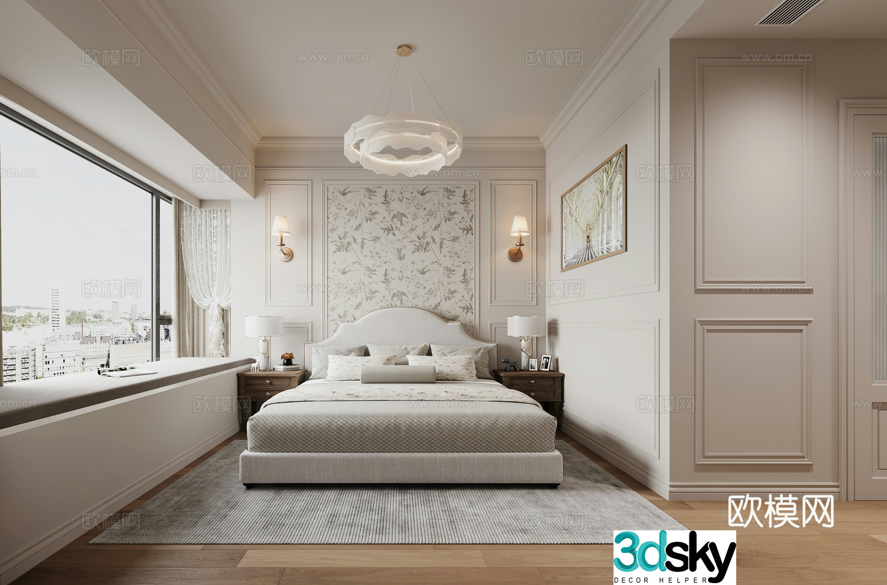 French bedroom 3d model