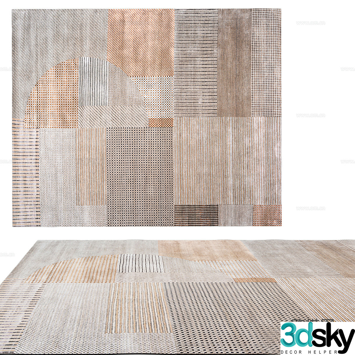 Modern minimalist carpet Carpet Simple carpet Living room carpet 3d model