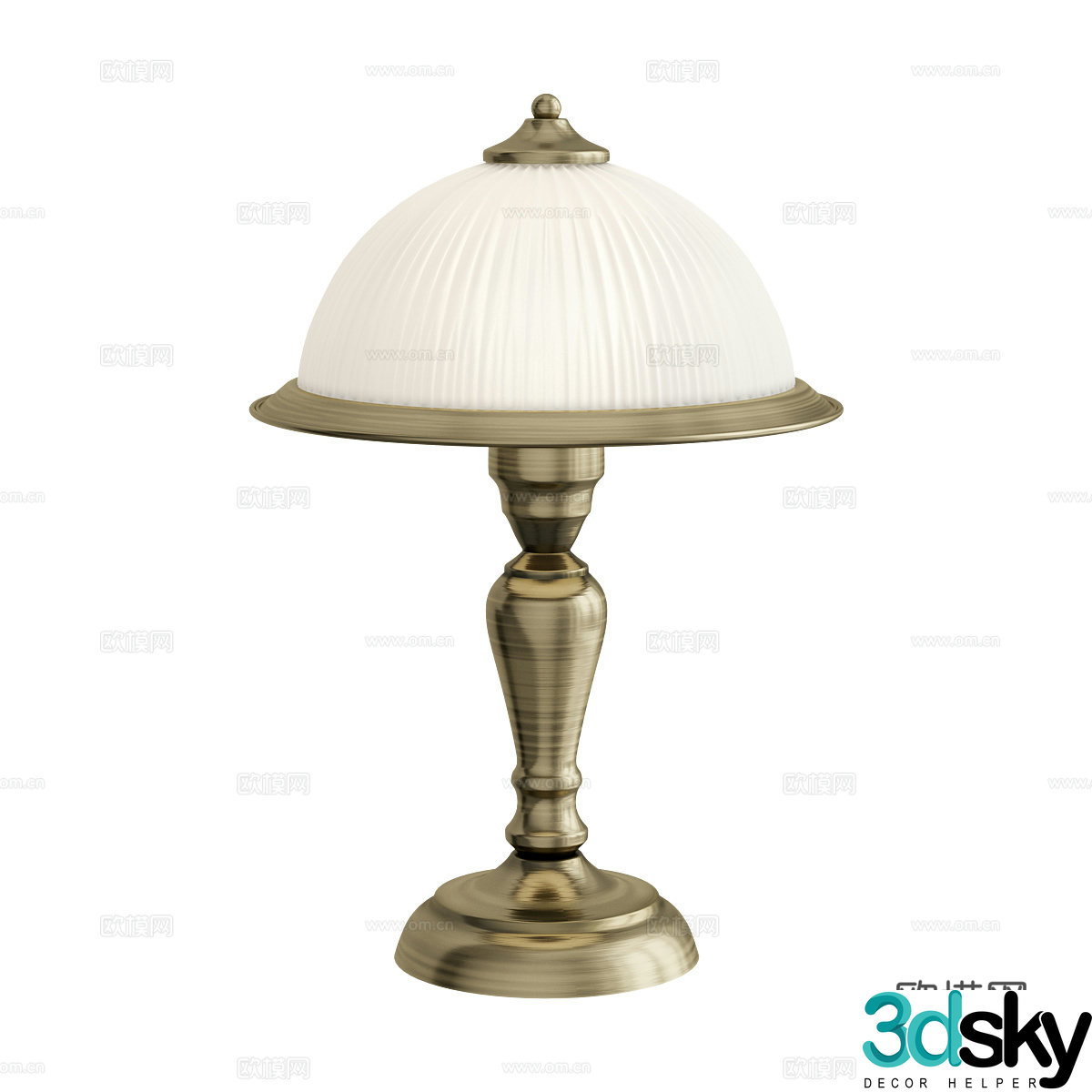 Simple European desk lamp Classical desk lamp Retro desk lamp European desk lamp Metal desk lamp Bedside desk lamp 3D model