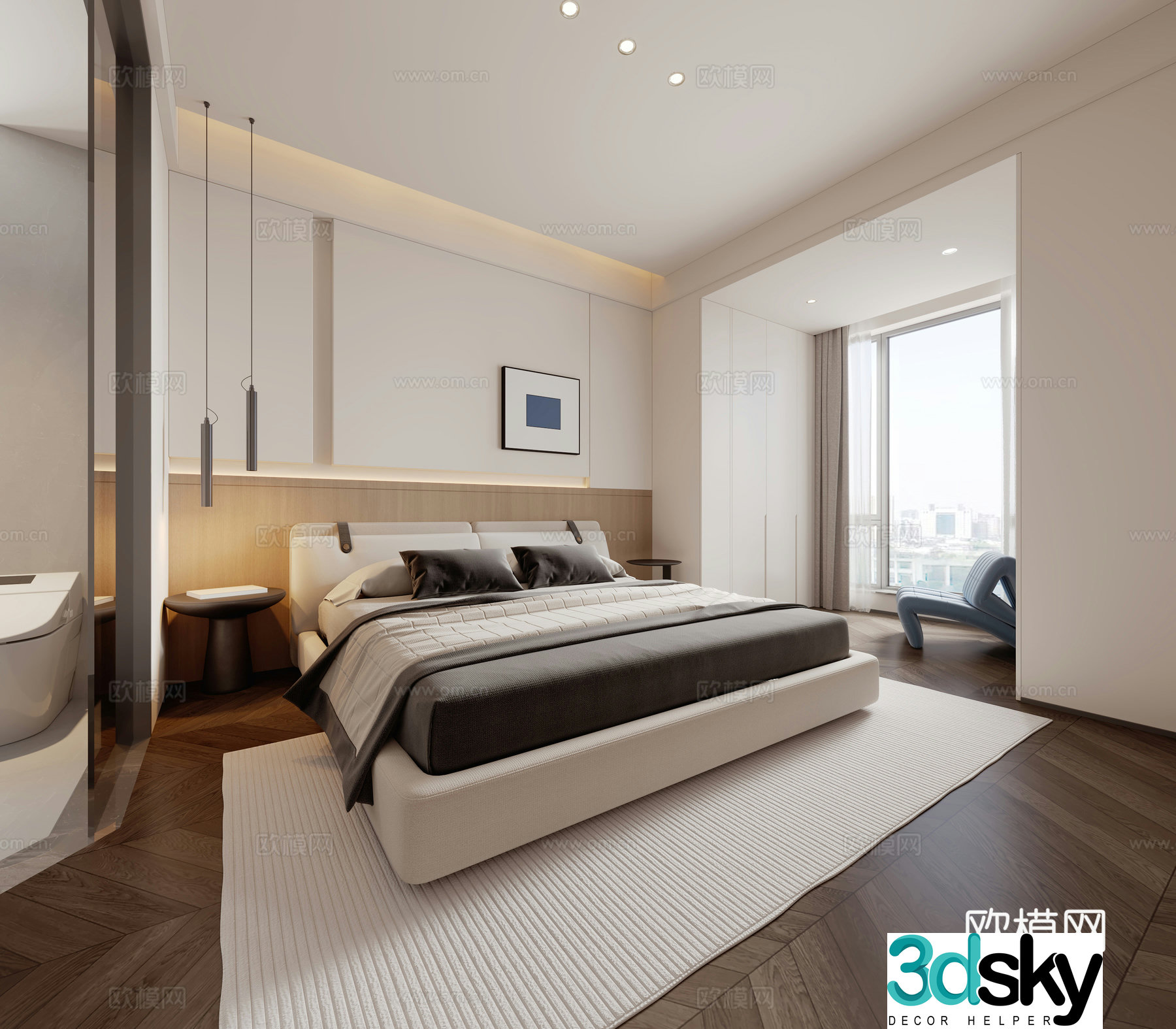 Modern bedroom 3d model