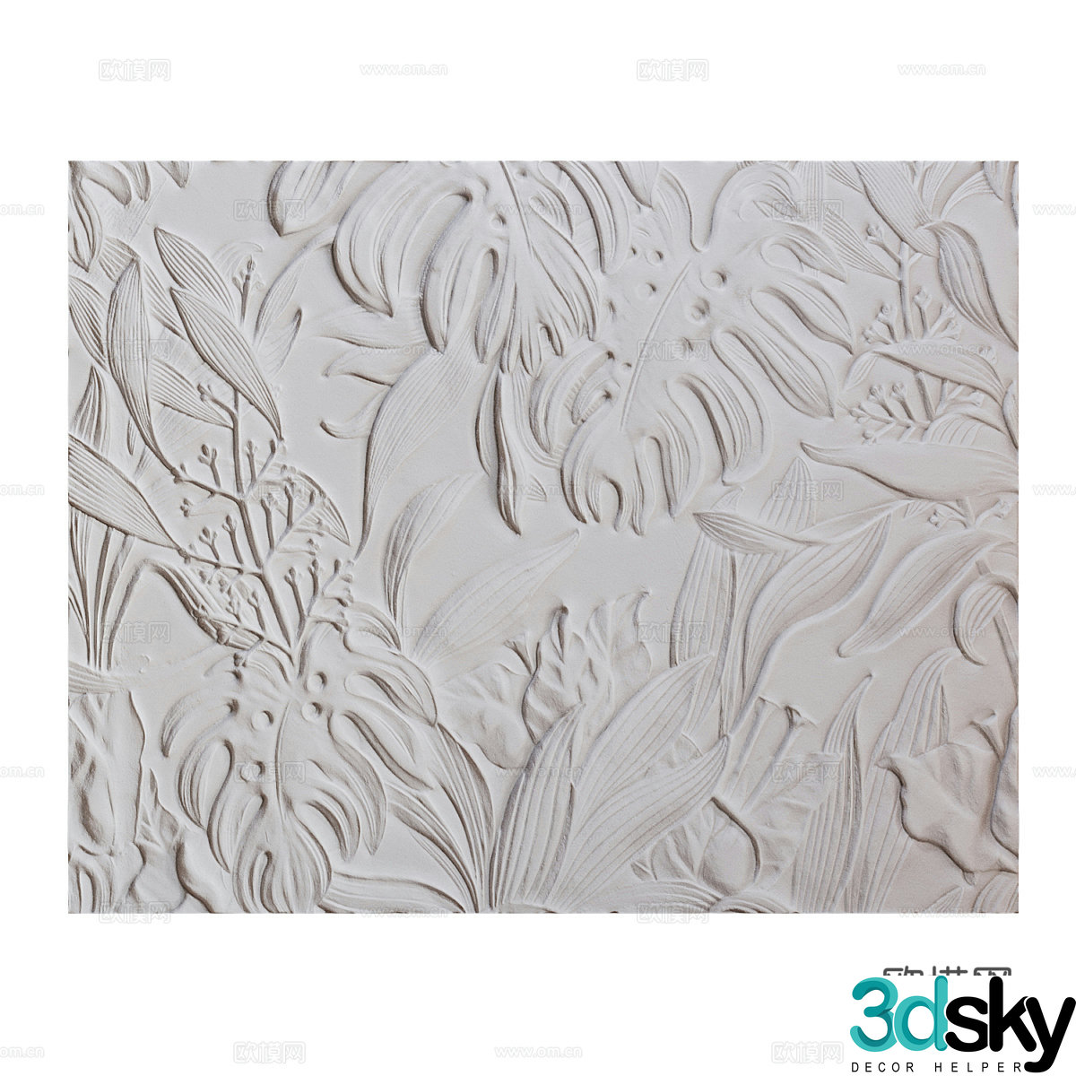 New Chinese style decorative gypsum board relief 3D model