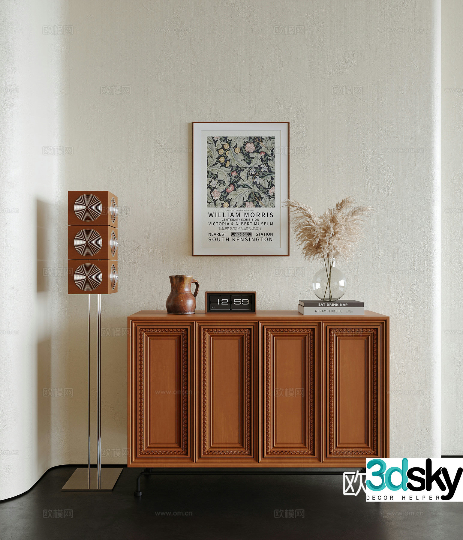 French entrance cabinet 3D model
