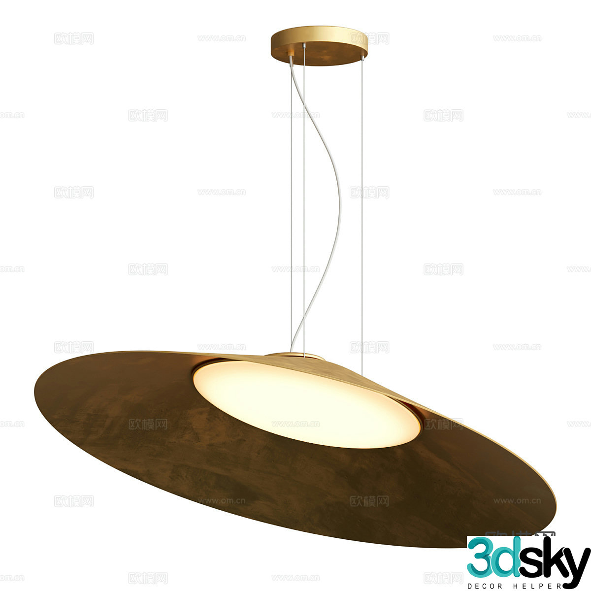 New Chinese light luxury Kate chandelier 3D model