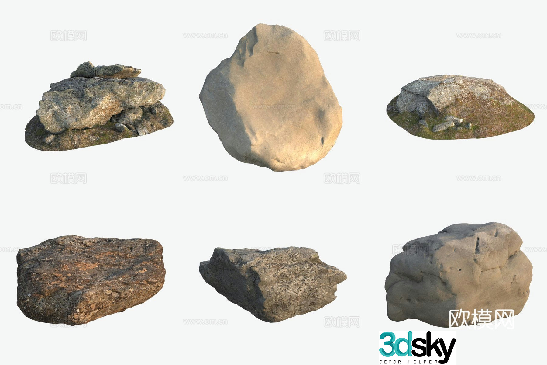Big rocks by the sea 3d model