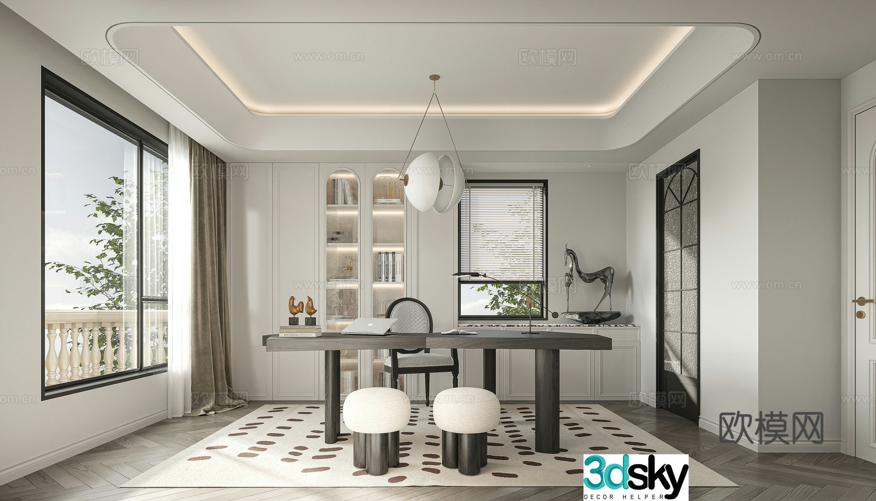 French study 3D model