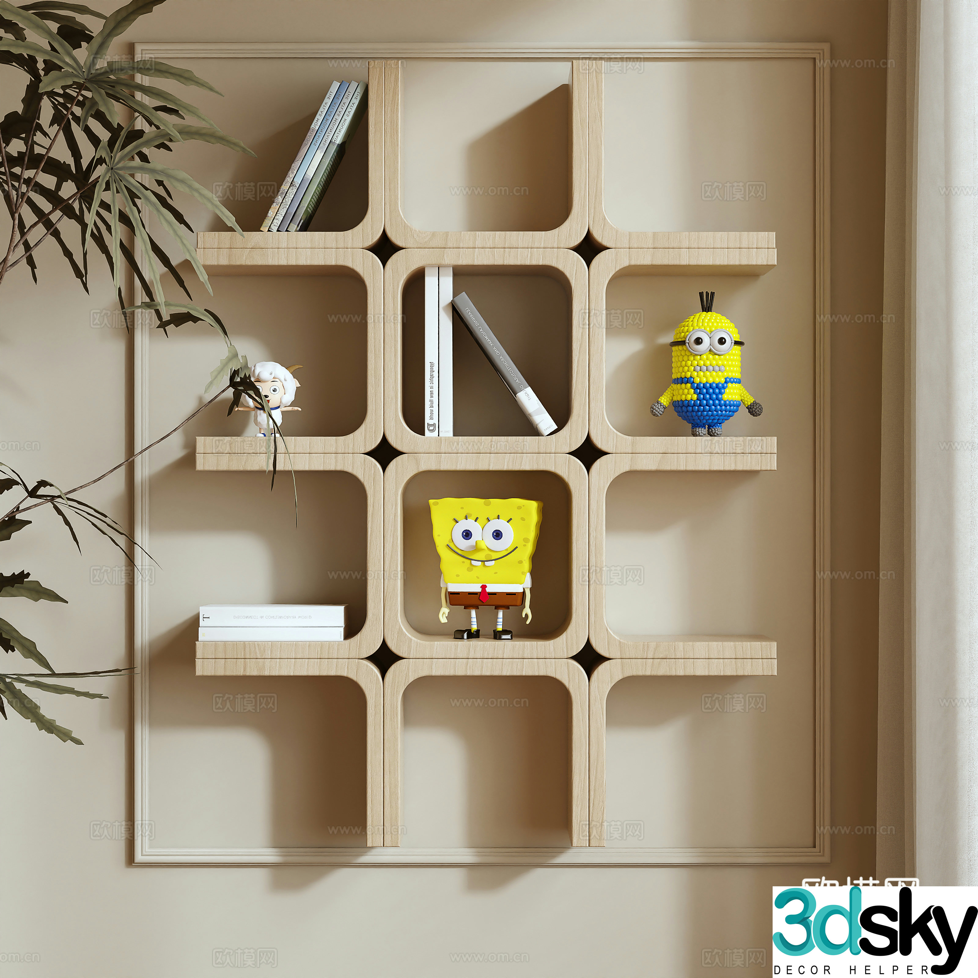 Log wind shelf 3D model