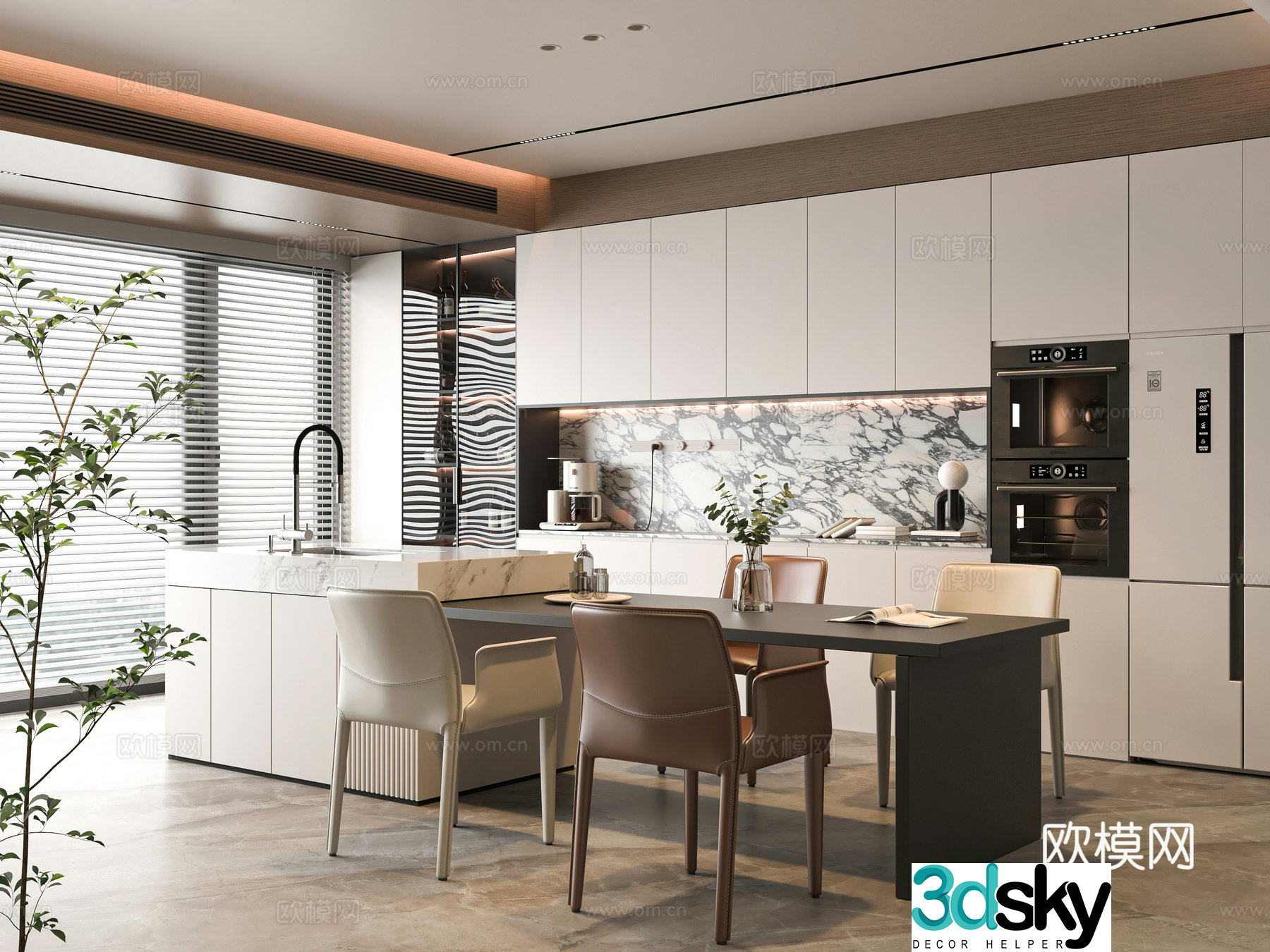 Modern restaurant 3d model