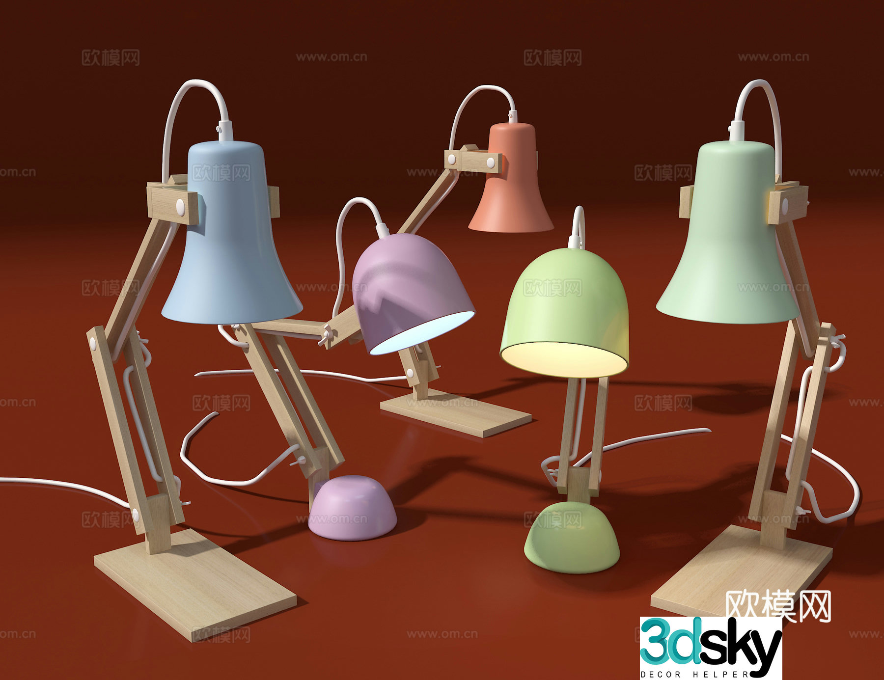 Children’s desk lamp 3d model