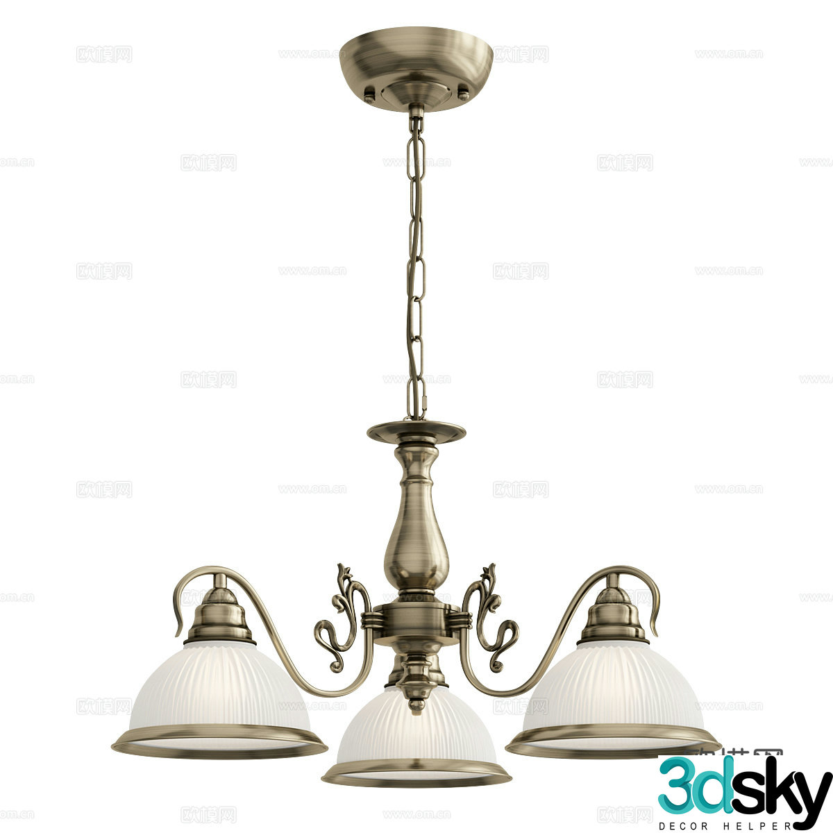 Simple European chandeliers classical chandeliers retro chandeliers metal chandeliers dining chandeliers living room chandeliers 3D model