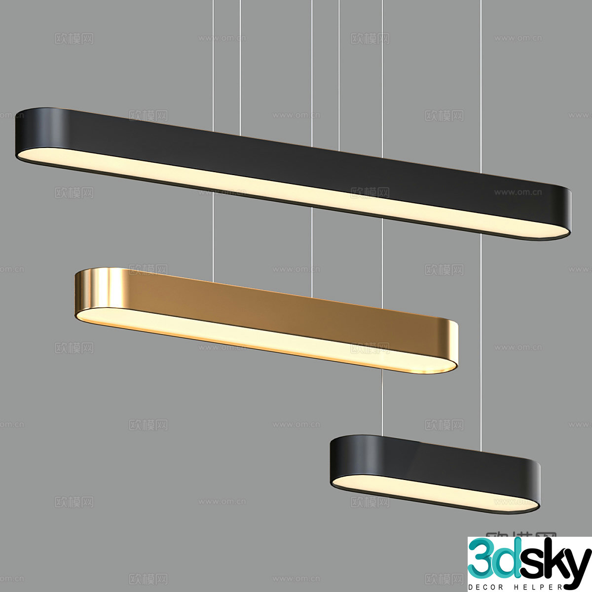 Modern simple light luxury chandeliers chandeliers simple chandeliers restaurant chandeliers 3D model