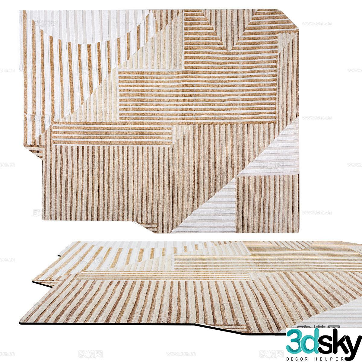 Modern minimalist carpet Carpet Simple carpet Living room carpet Decorative carpet 3d model