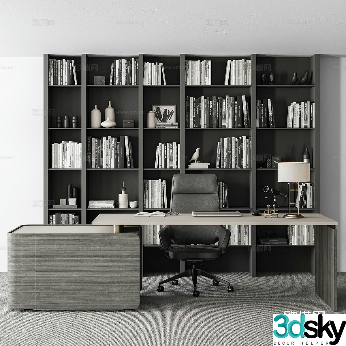 Study room 3d model