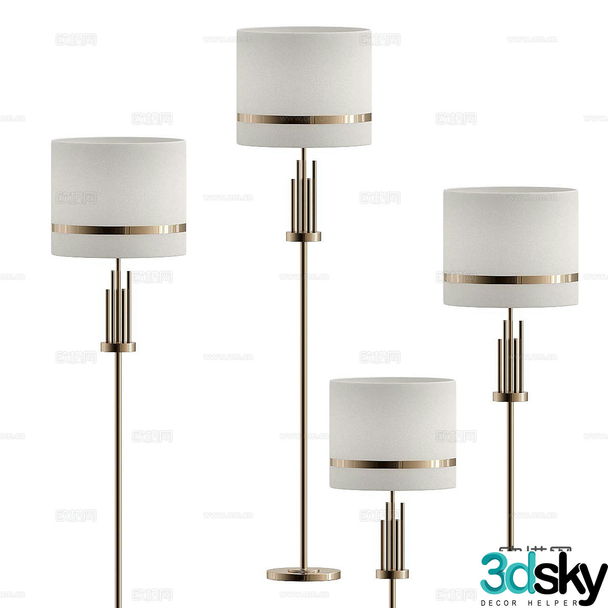 Modern simple floor lamp Floor lamp Simple floor lamp Light luxury floor lamp 3D model
