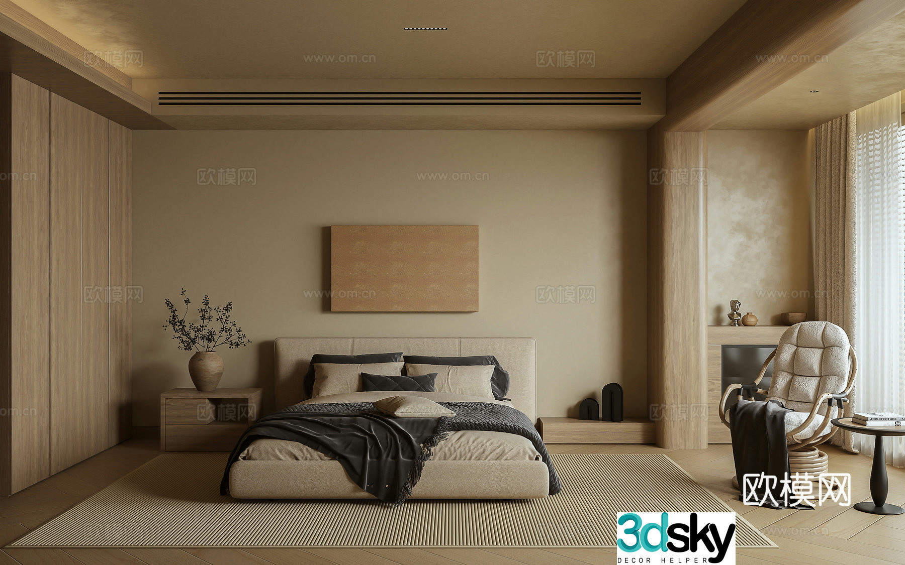 Wasabi bedroom 3d model