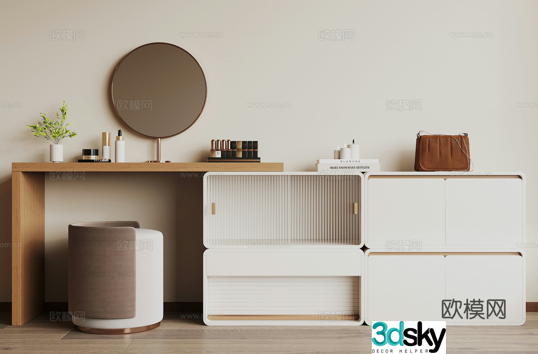 Modern dressing table 3d model