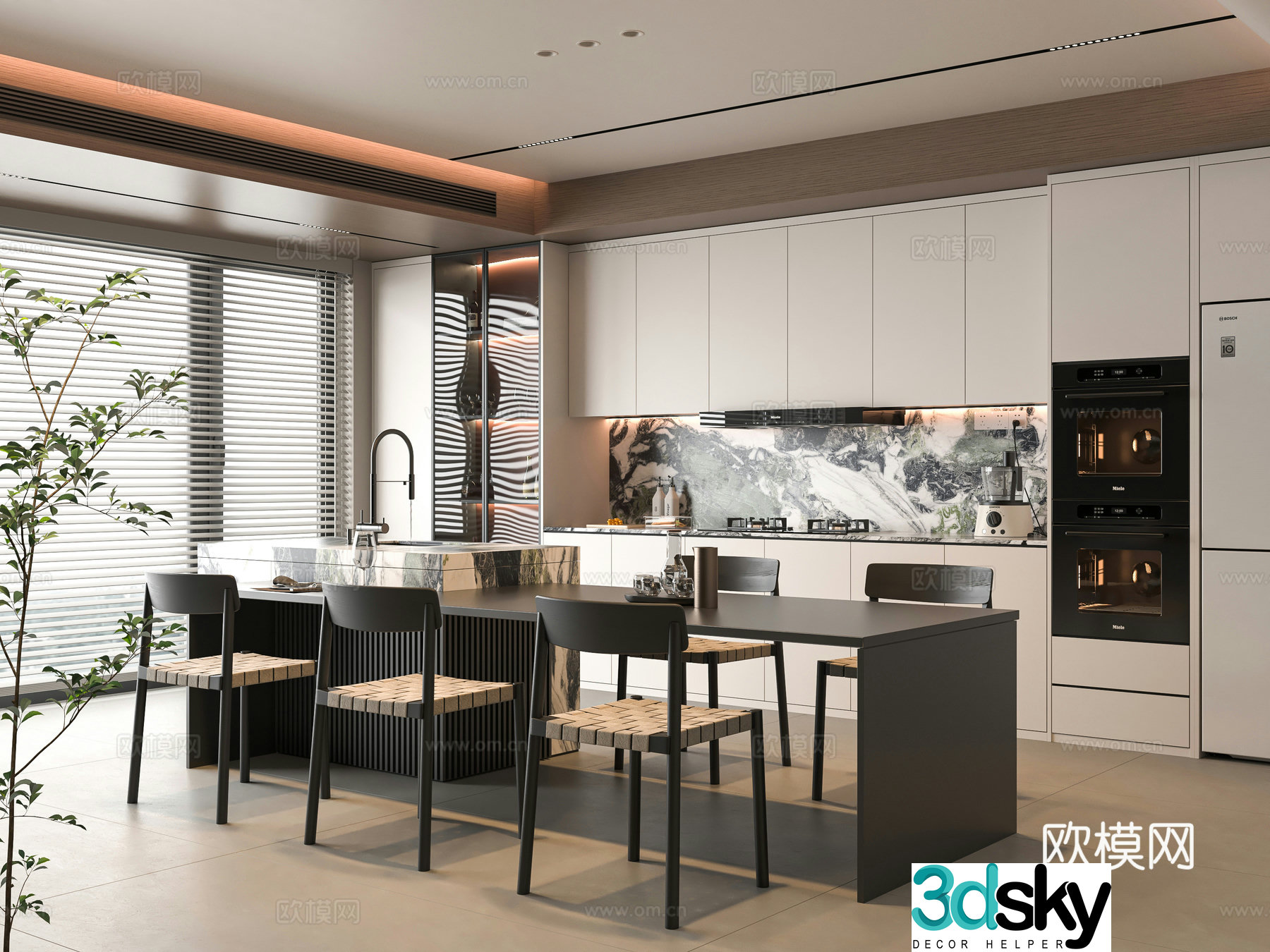 Modern restaurant 3d model