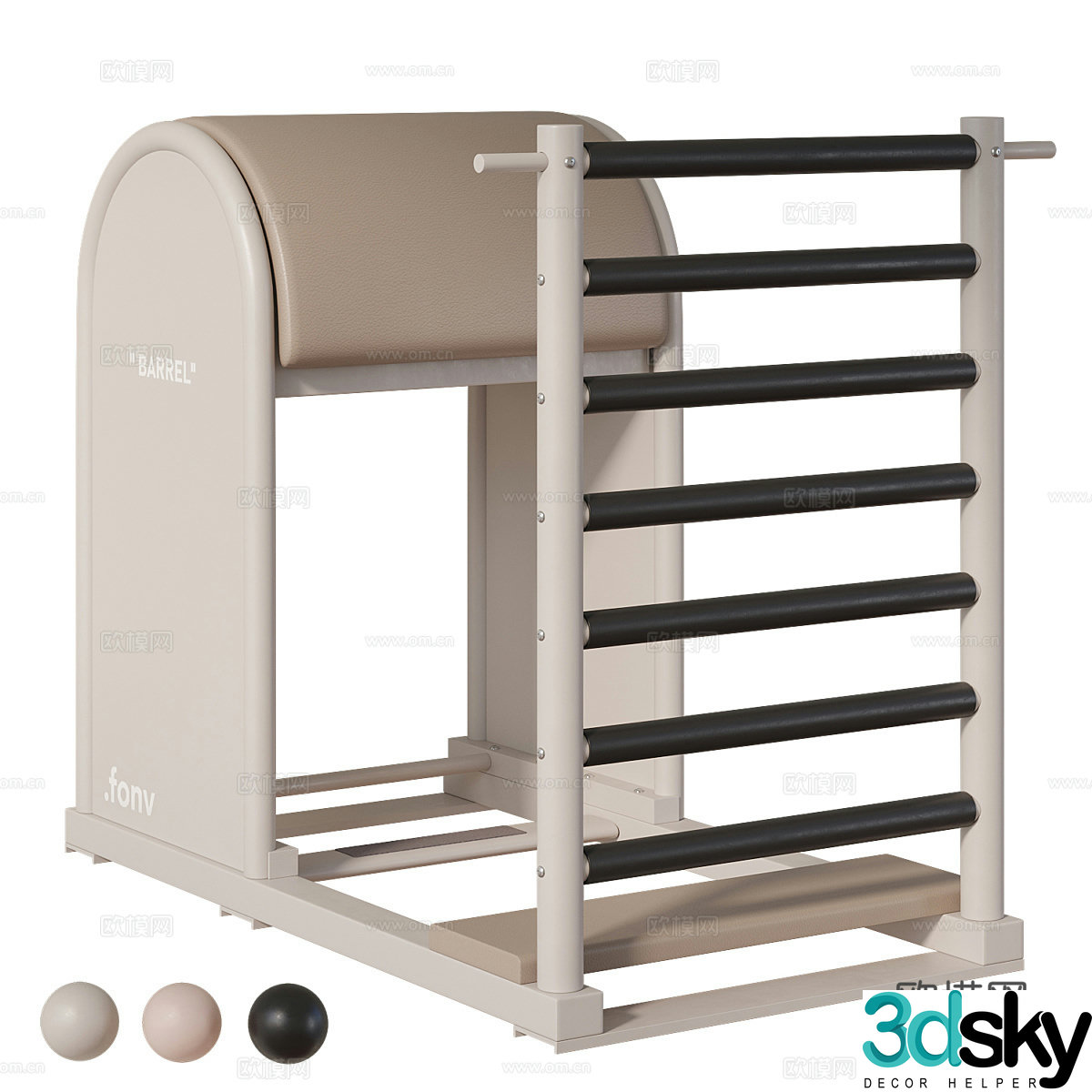 Pilates fitness equipment 3d model