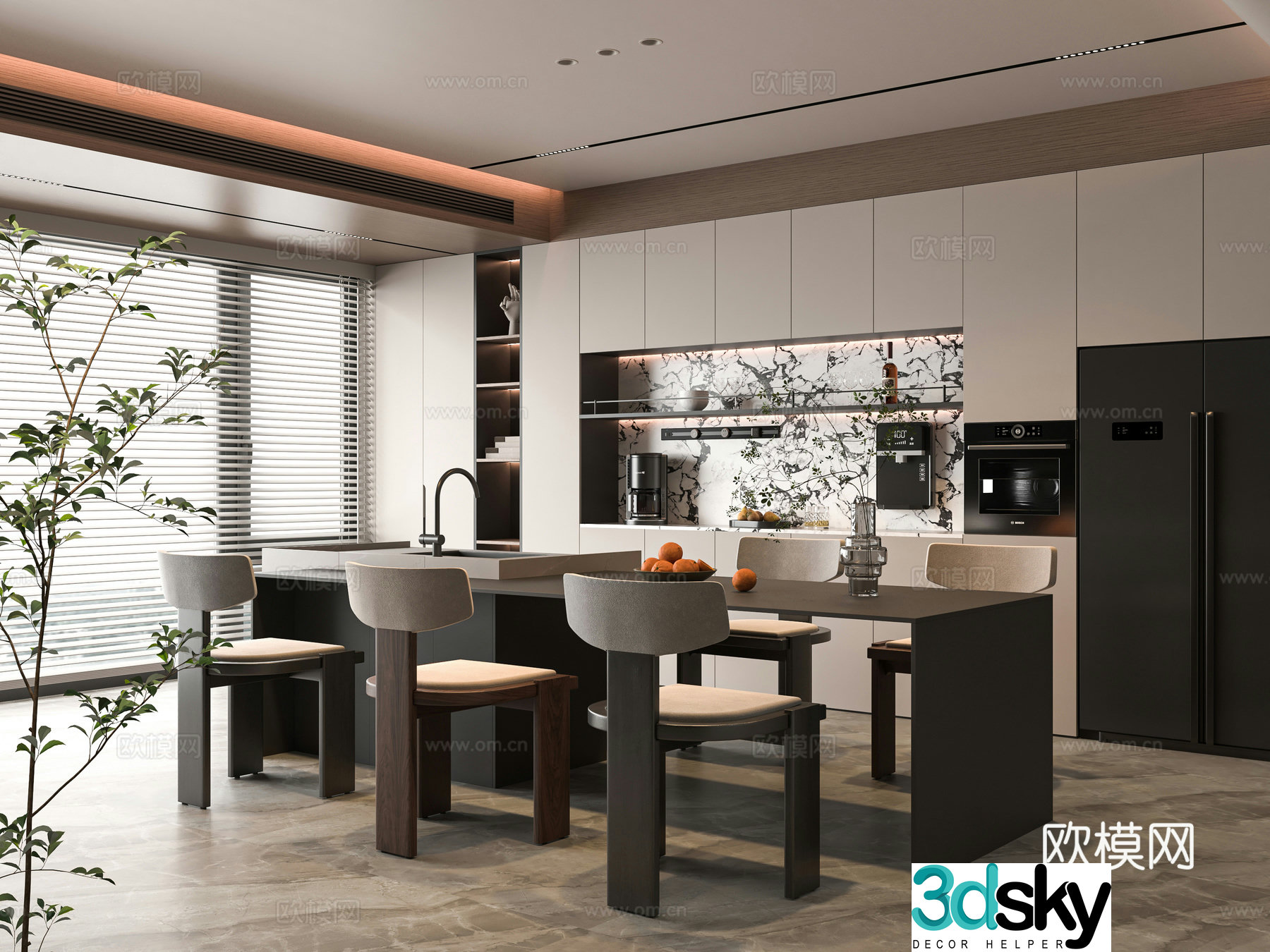Modern restaurant 3d model