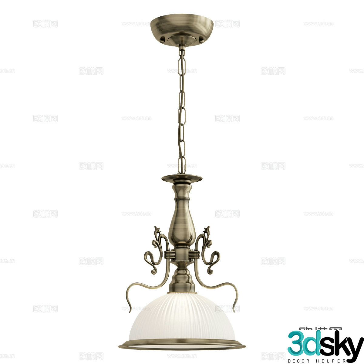 Simple European chandeliers classical chandeliers retro chandeliers metal chandeliers dining chandeliers living room chandeliers 3D model
