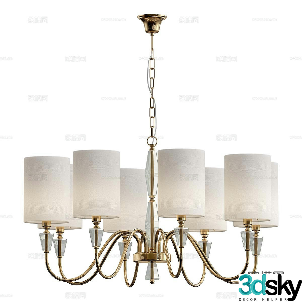 Modern simple light luxury chandeliers chandeliers simple chandeliers restaurant chandeliers living room chandeliers 3D model