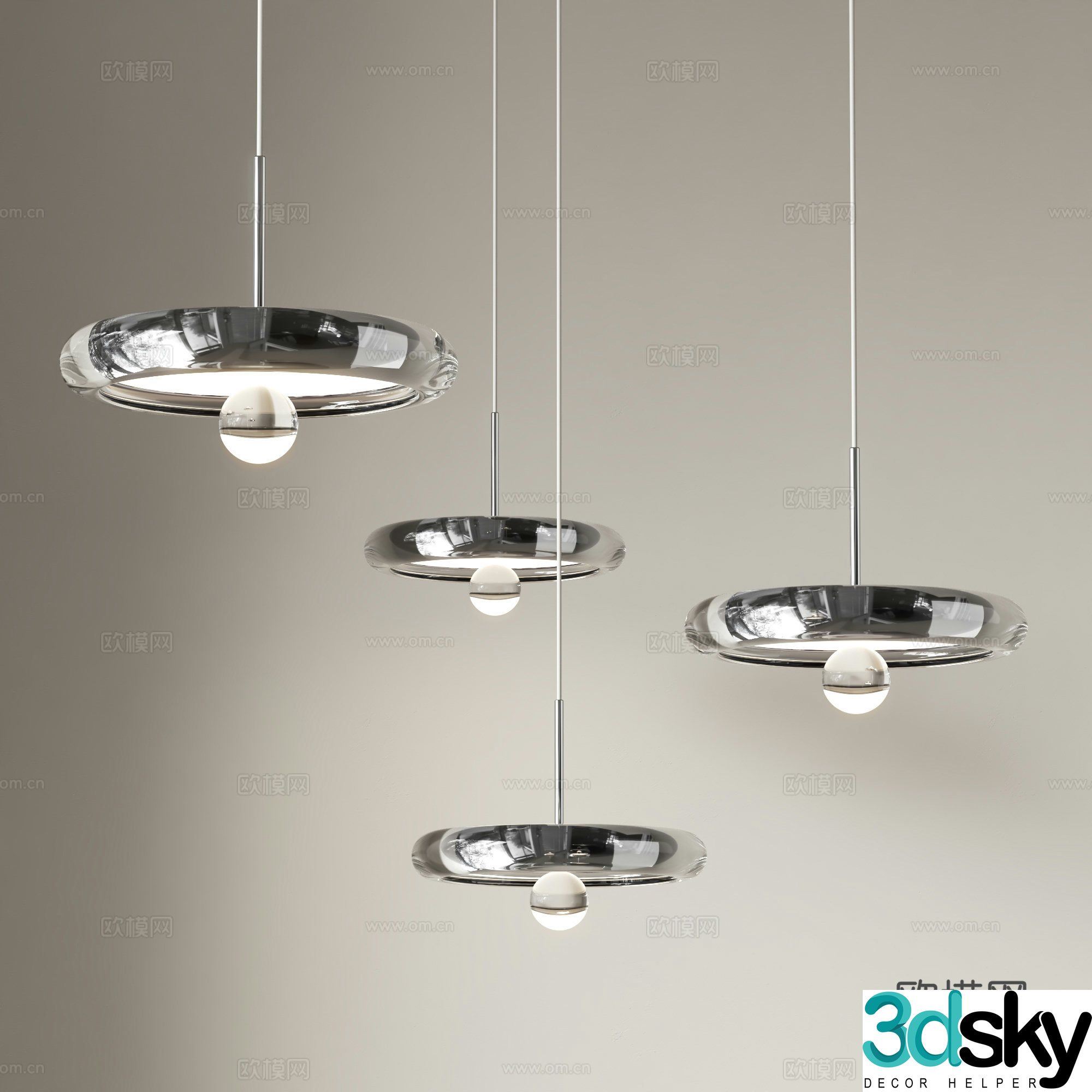 Italian chandeliers light luxury chandeliers glass chandeliers restaurant bar chandeliers bedside chandeliers 3D model
