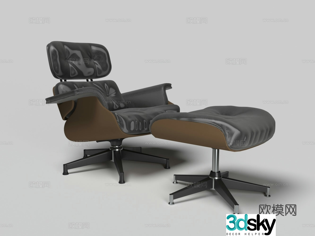 Single sofa Eames lounge chair Computer chair 3d model