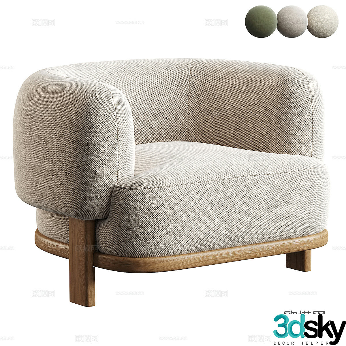 Single sofa 3d model