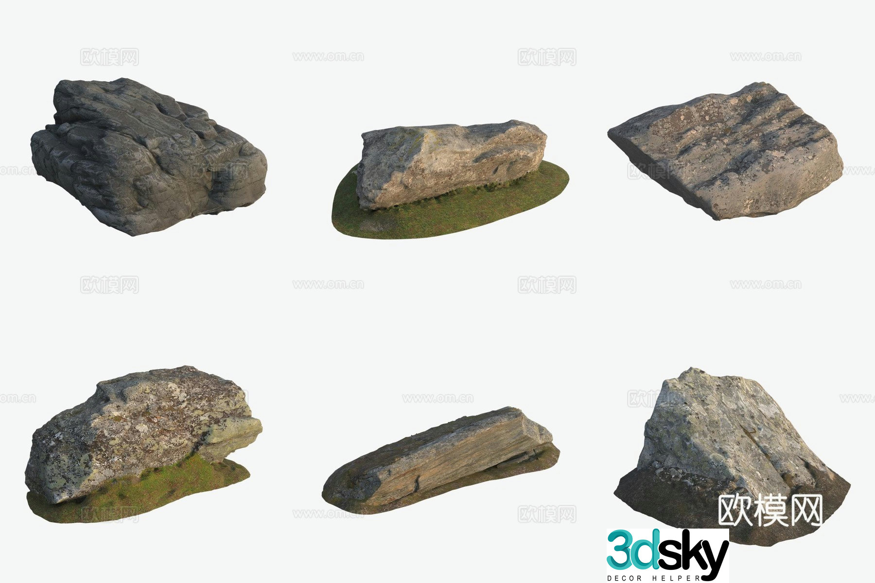 Big rocks by the sea 3d model