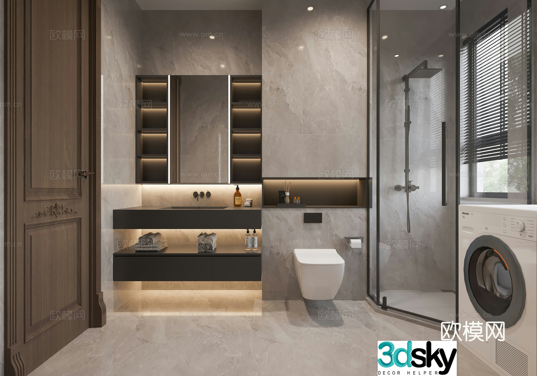 Modern bathroom 3d model
