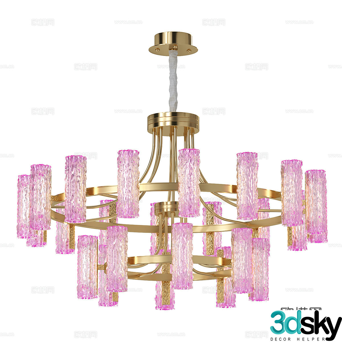 Modern simple light luxury chandeliers chandeliers simple chandeliers restaurant chandeliers glass chandeliers 3D model
