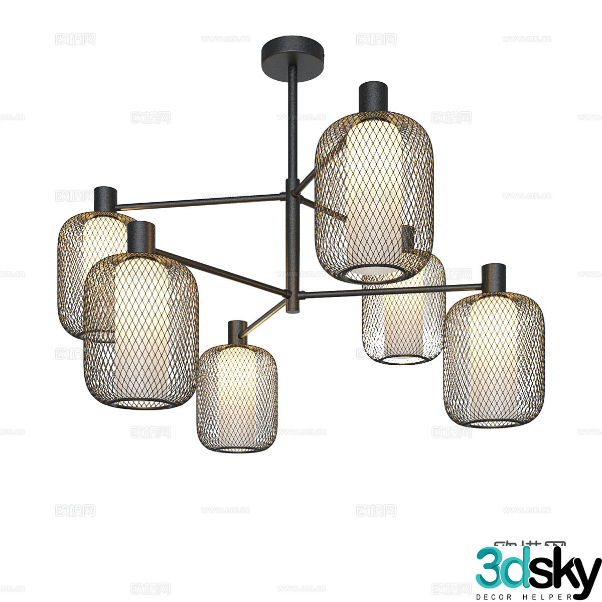 Modern simple chandelier chandelier simple chandelier dining chandelier living room chandelier 3d model