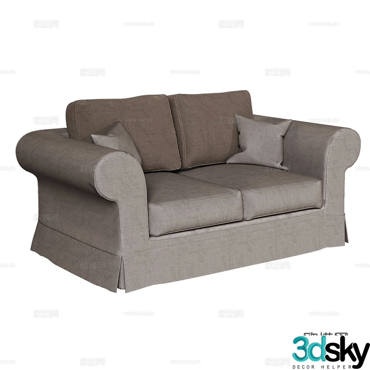 Modern simple double sofa Double sofa Simple sofa Living room sofa 3D model