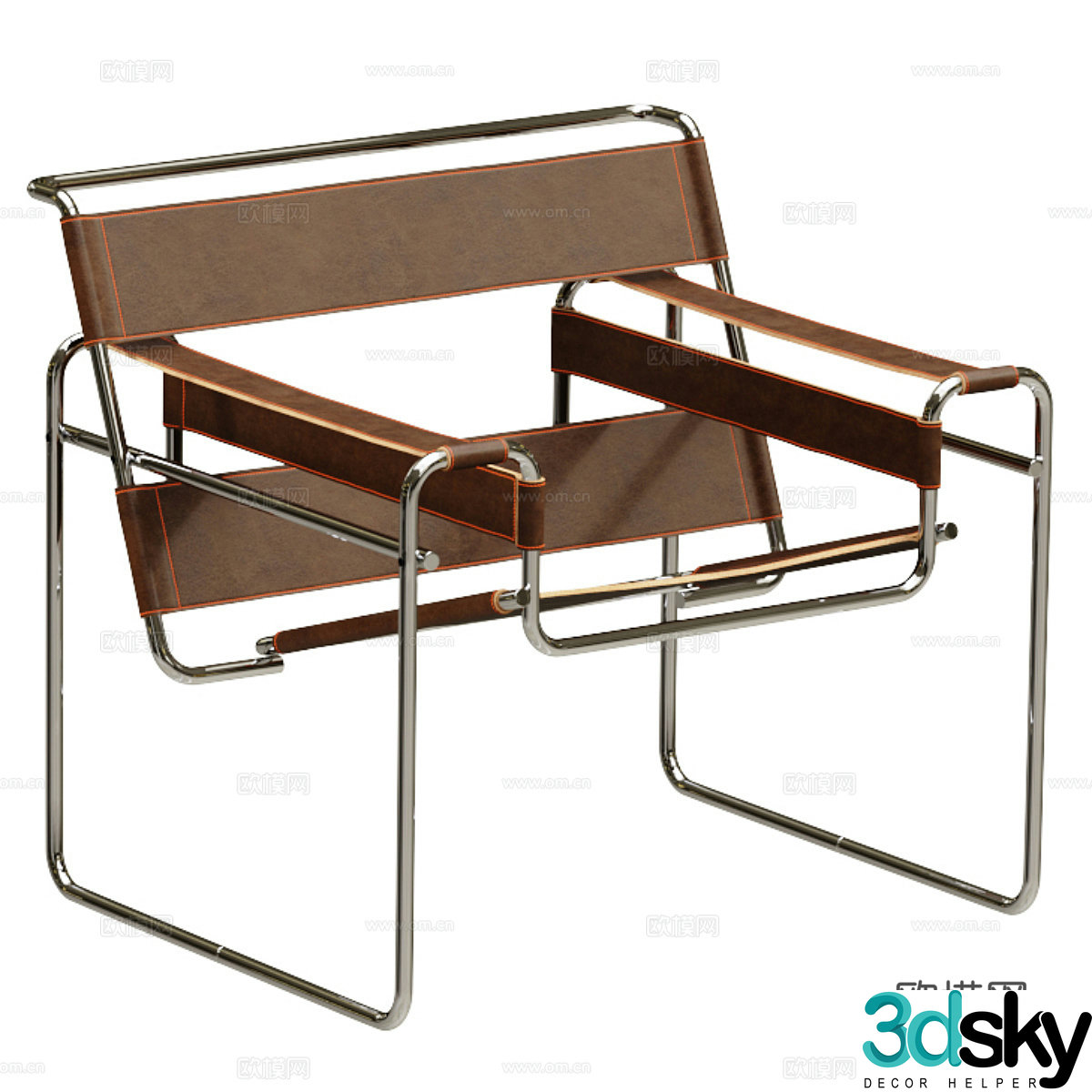 Modern Italian Wassily Chair 3D Model