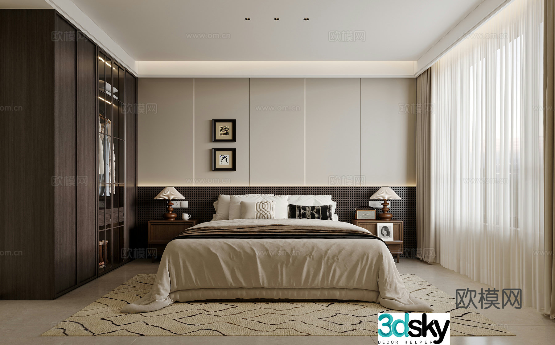 Wasabi wind bedroom master room 3d model