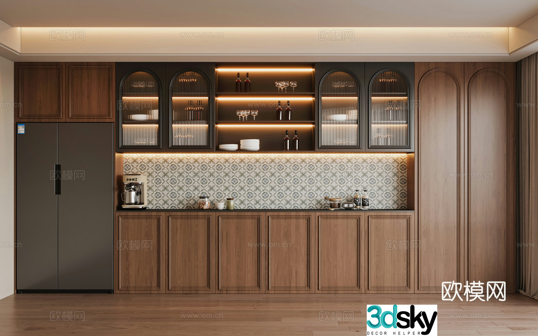 French sideboard 3D model