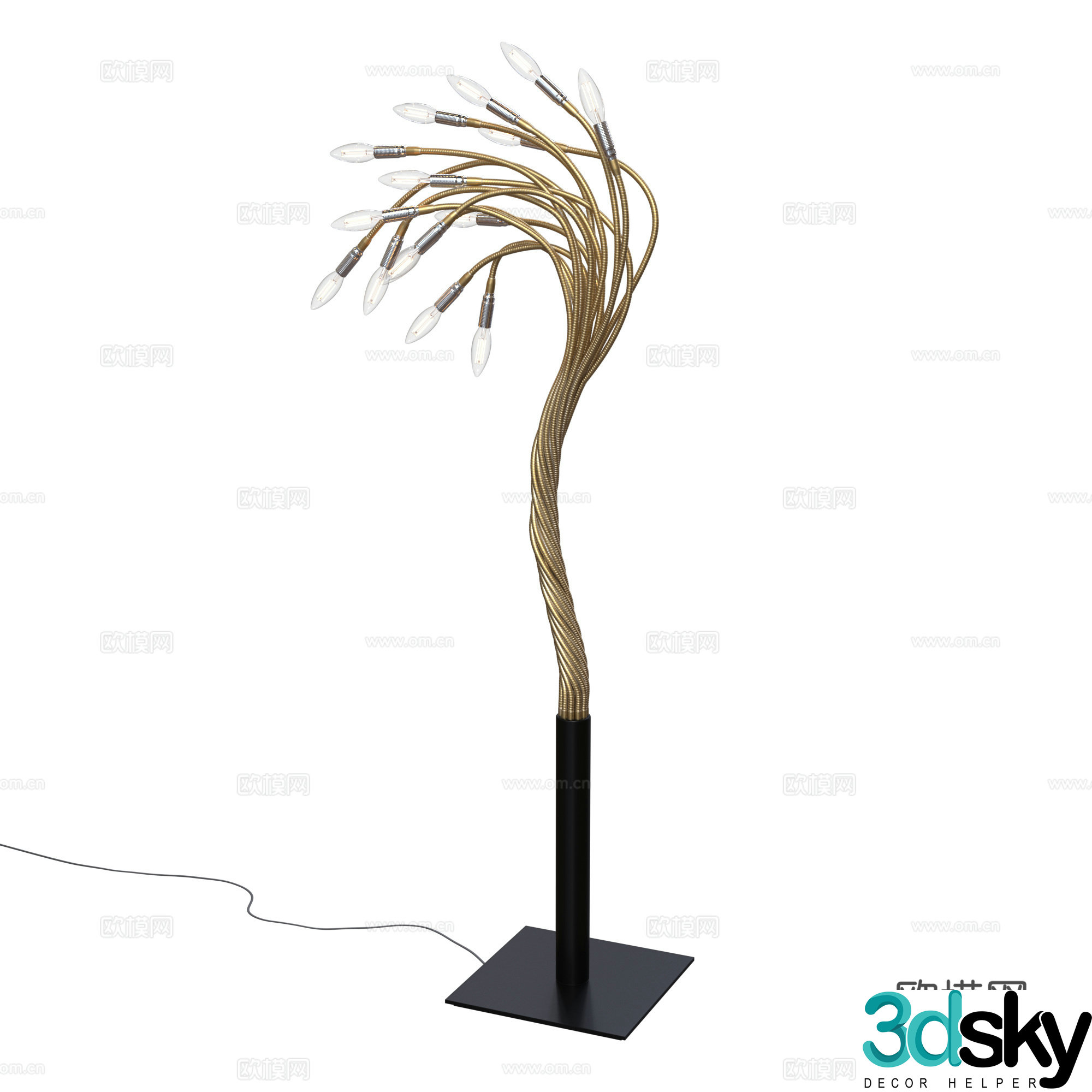 New Chinese style light luxury Sottovento floor lamp 3D model