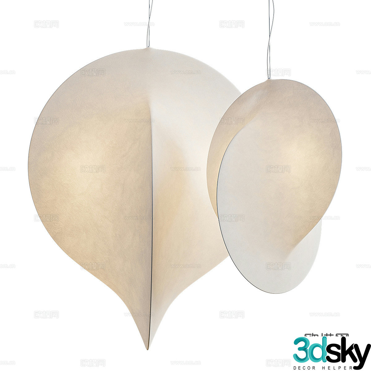New Chinese style Wasabi FLOS decorative chandelier 3D model