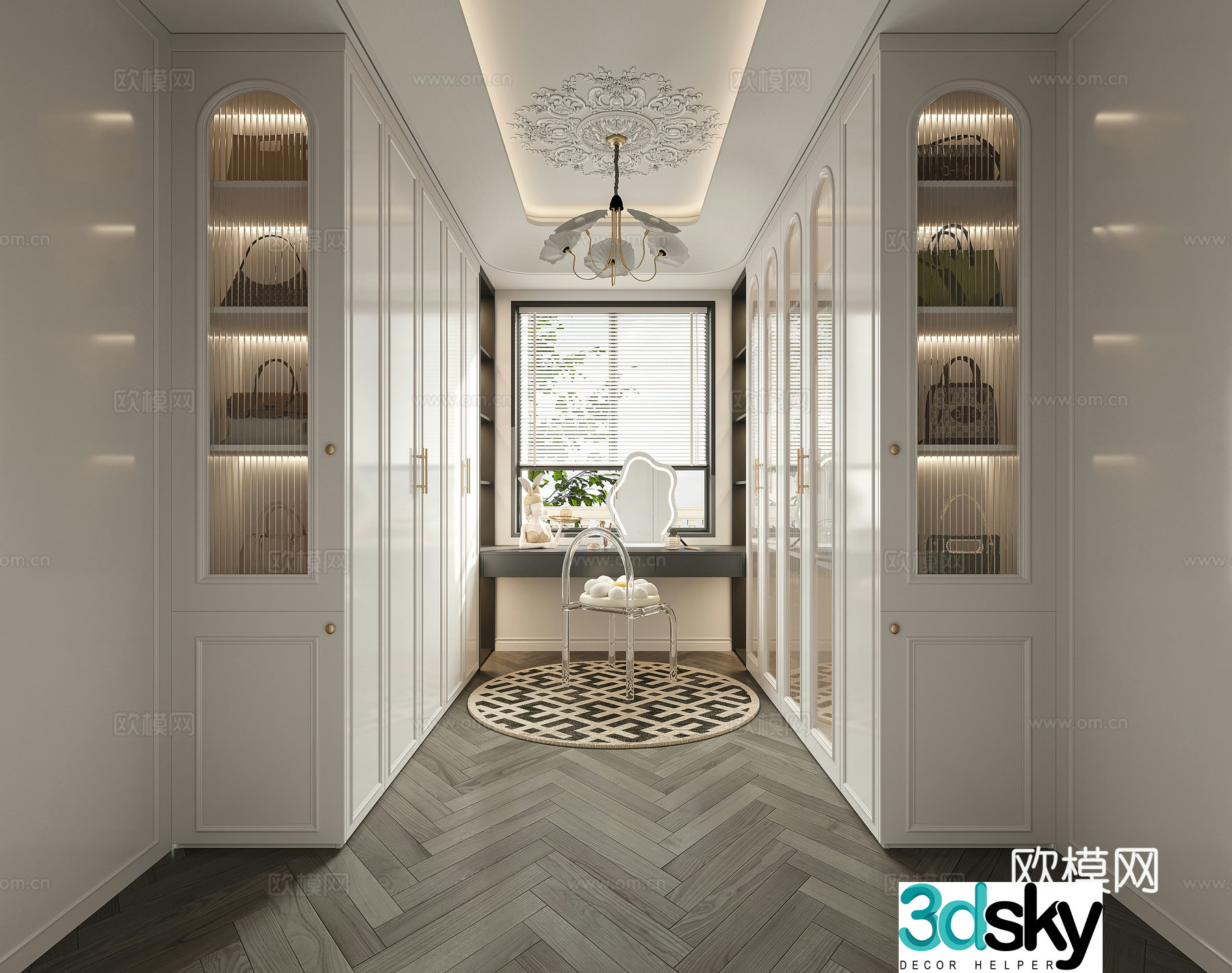 French cloakroom 3d model
