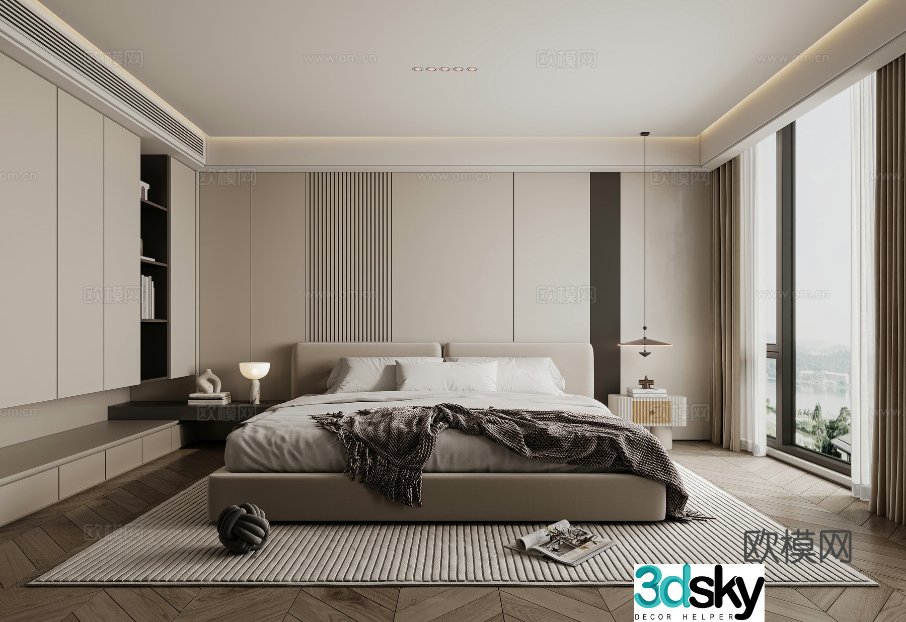 Modern bedroom 3d model