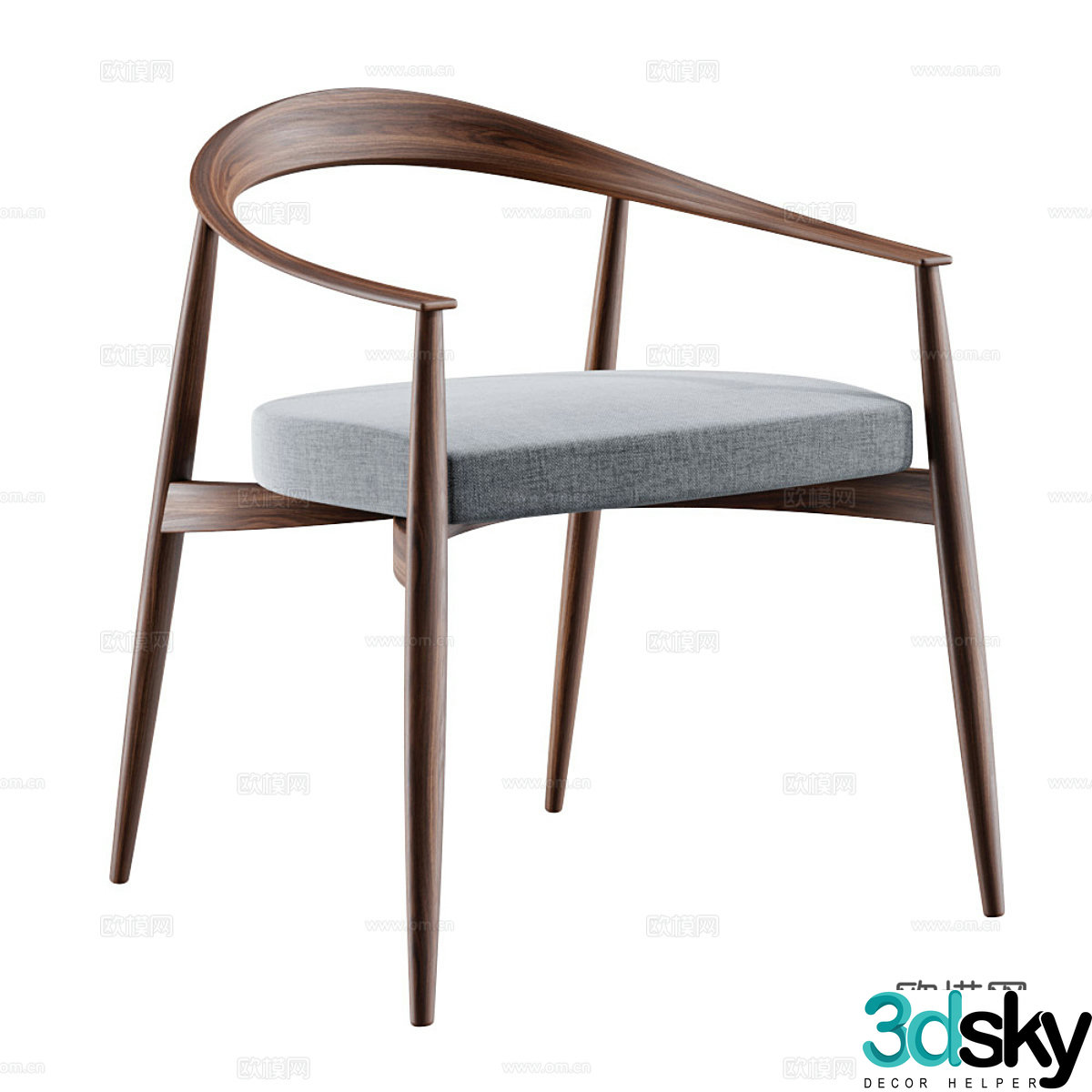 New Chinese armchair 3d model